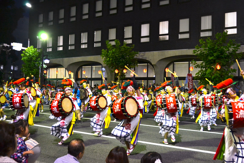 岩手｜盛岡さんさ踊りパレード(太鼓隊・清流)の写真