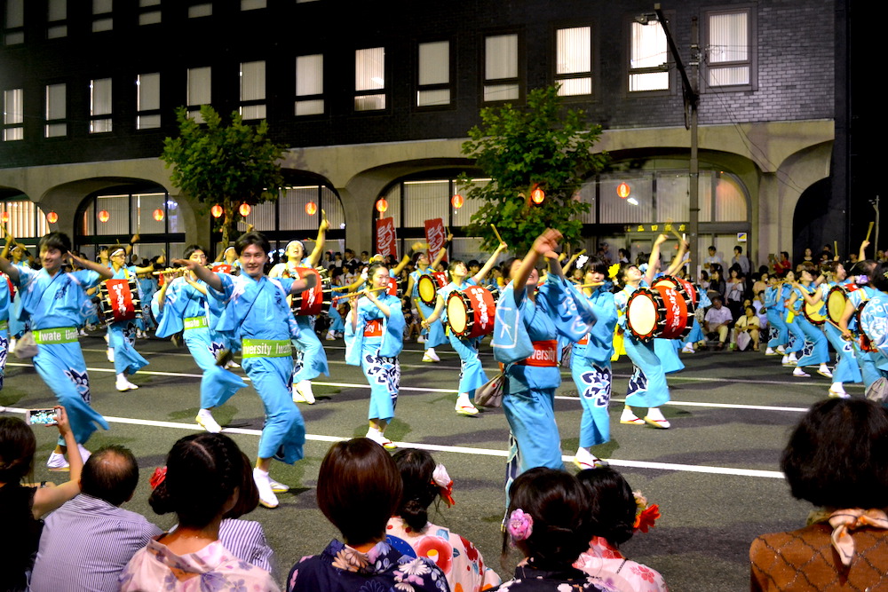 岩手｜盛岡さんさ踊りパレード(太鼓・笛・踊り手)の写真