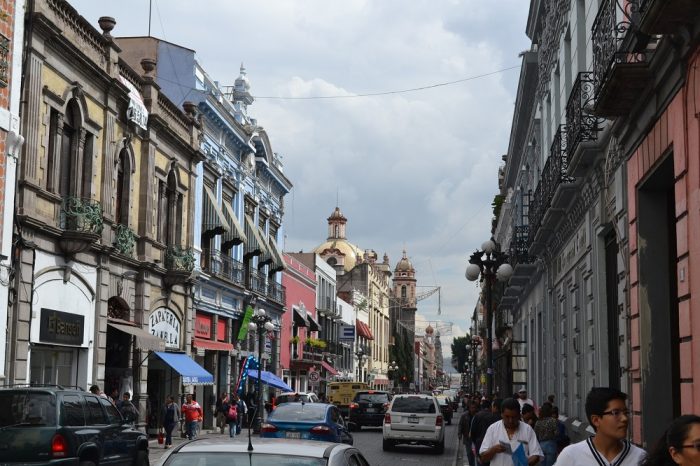 メキシコプエブラの美しい町並みの写真