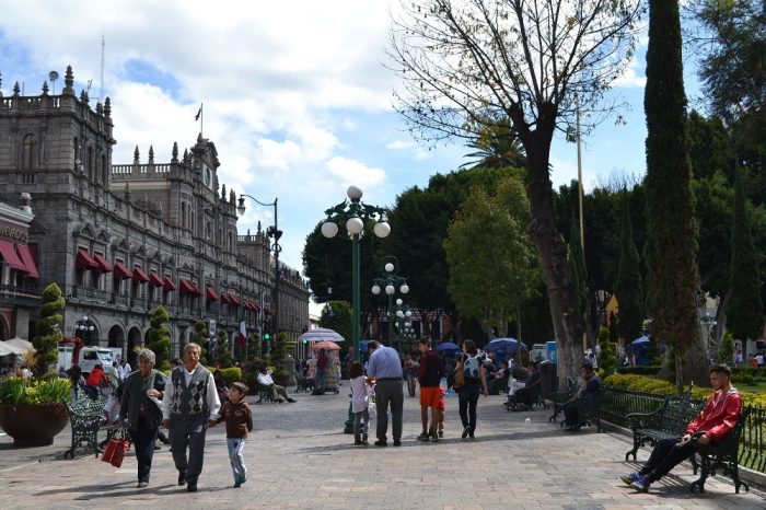 メキシコプエブラのソカロ広場の写真