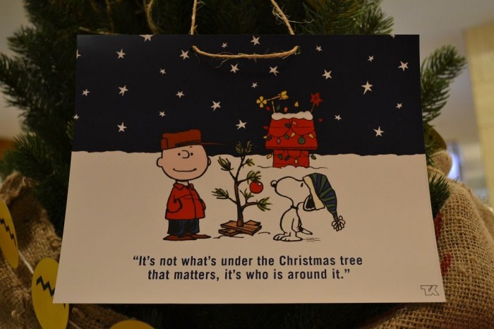 スヌーピーのクリスマスツリーの写真
