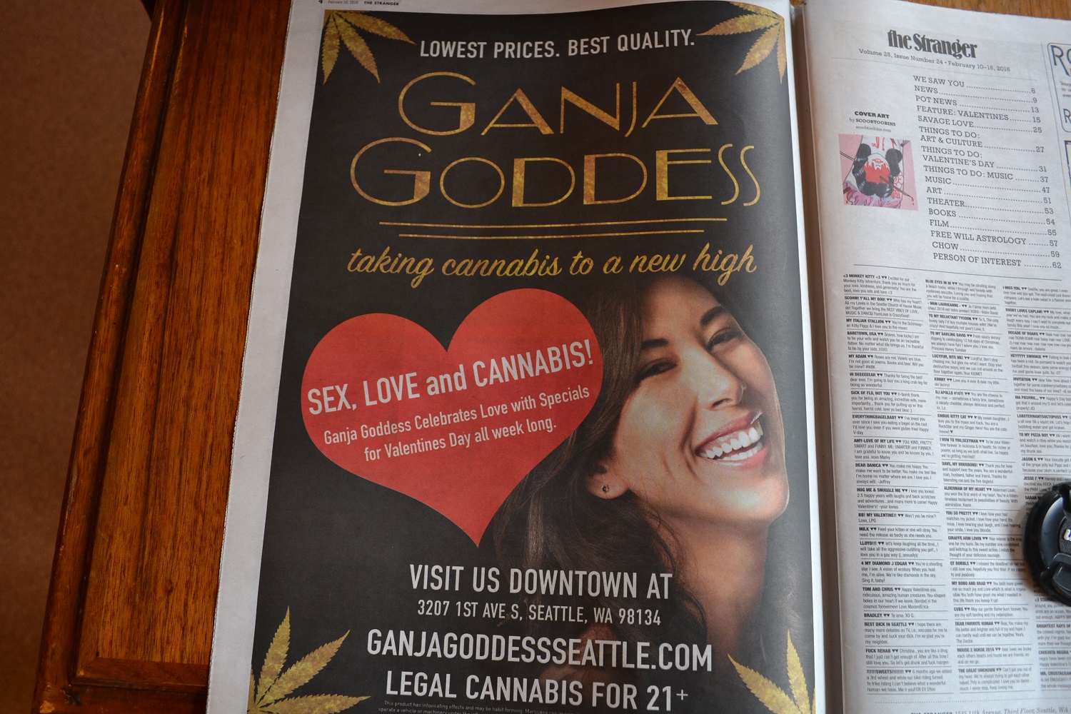 シアトルで見つけた広告の写真