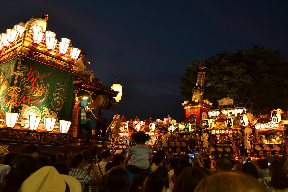 埼玉｜八坂神社・熊谷うちわ祭の山車集結の写真