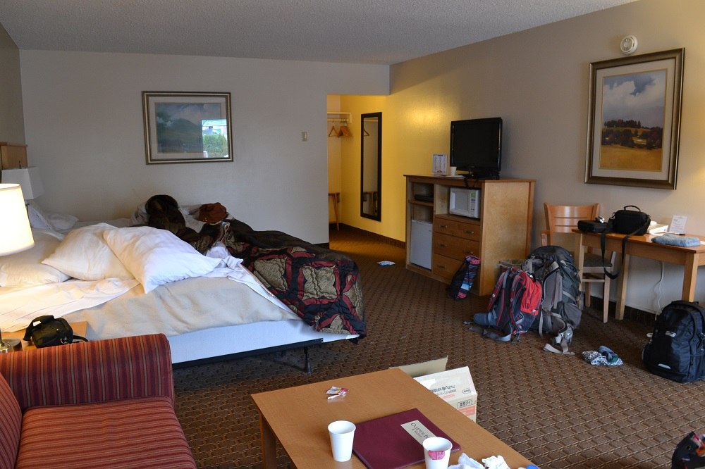 モーテルの部屋の写真