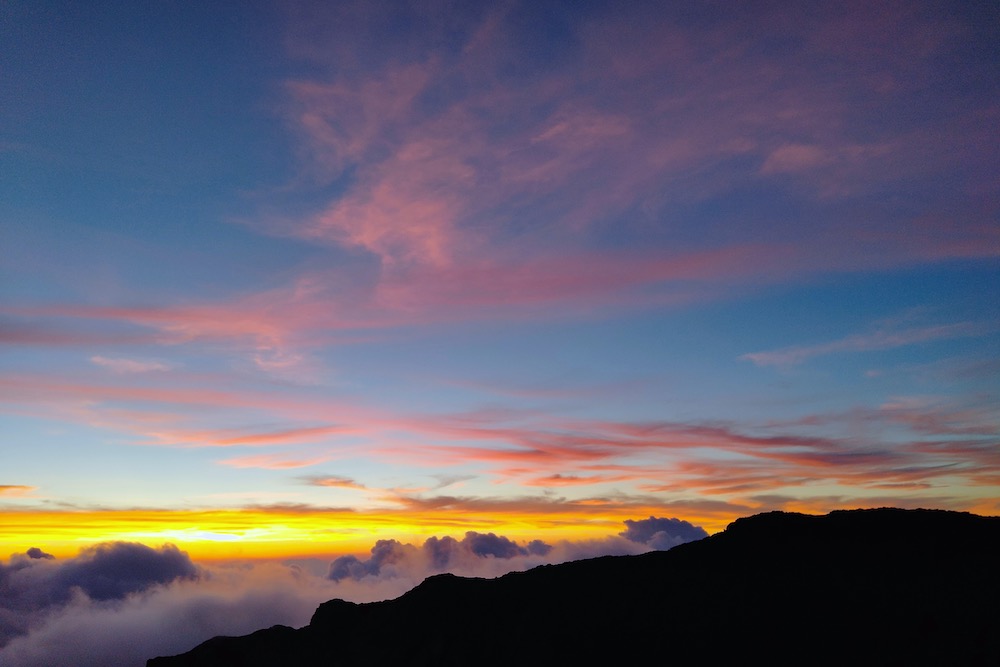 御嶽山の山小屋・ニノ池山荘周辺からの景色(最高の夕焼け２)の写真