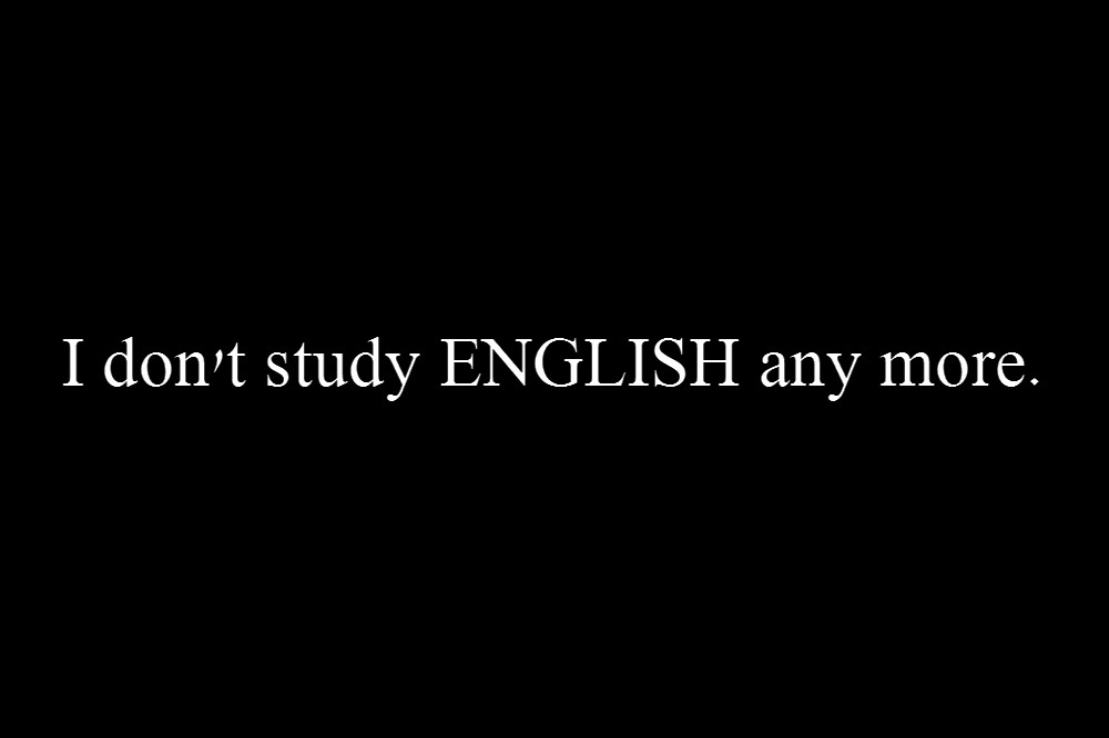 no study english